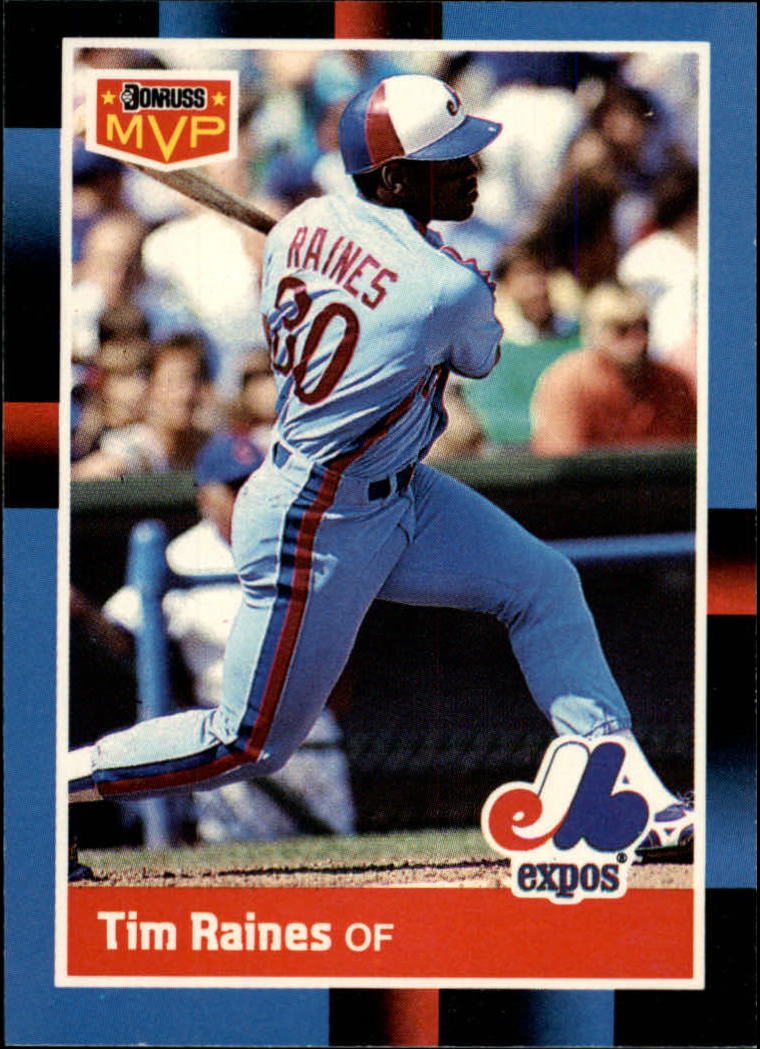 1988 Leaf/Donruss Baseball Cards       211     Tim Raines MVP#{(Bonus card pose)